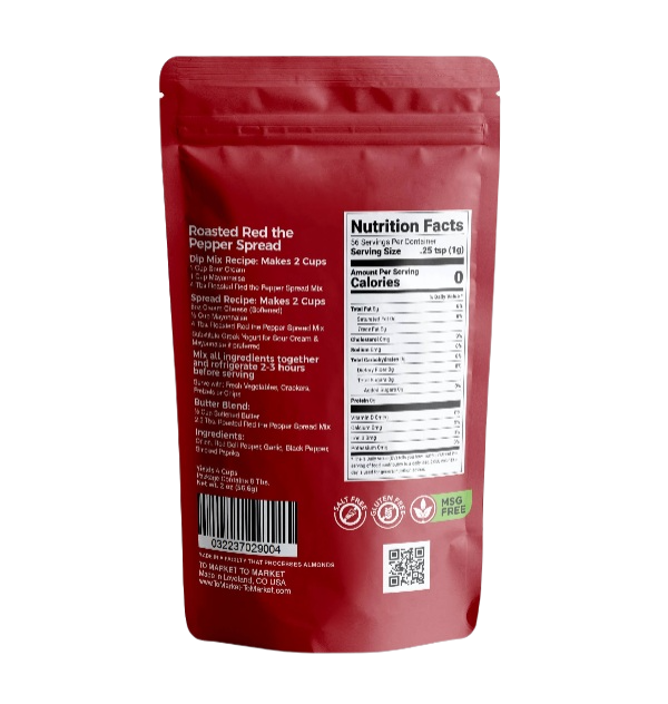 Roasted Red Pepper Dip Mix