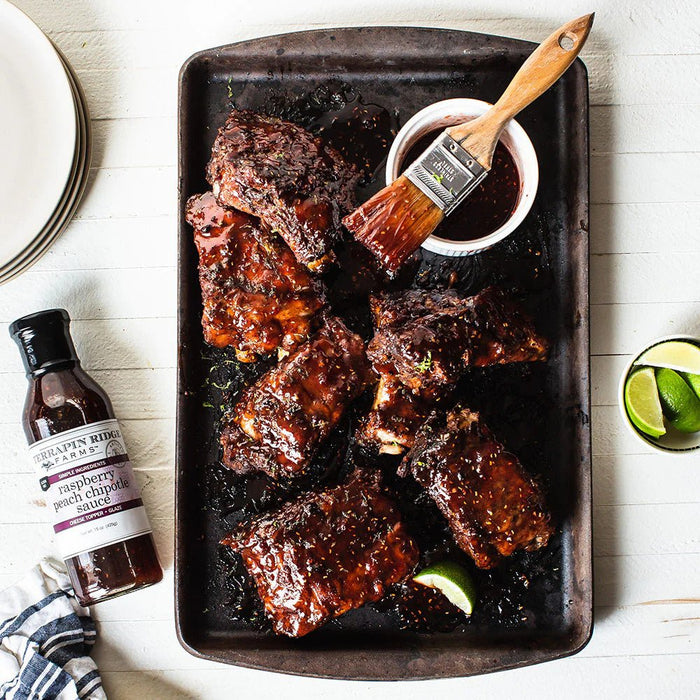 Gourmet Foods - Raspberry Peach Chipotle Sauce - THE SPICE & TEA SHOPPE