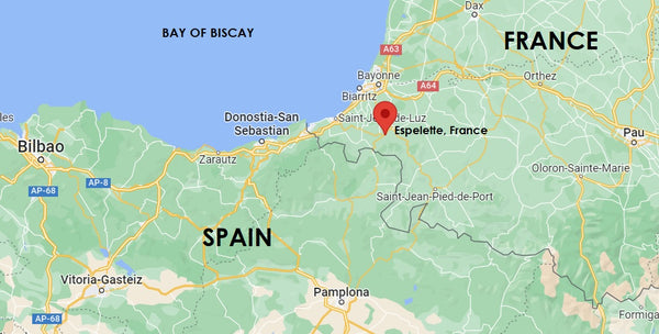 Map of Espelette France